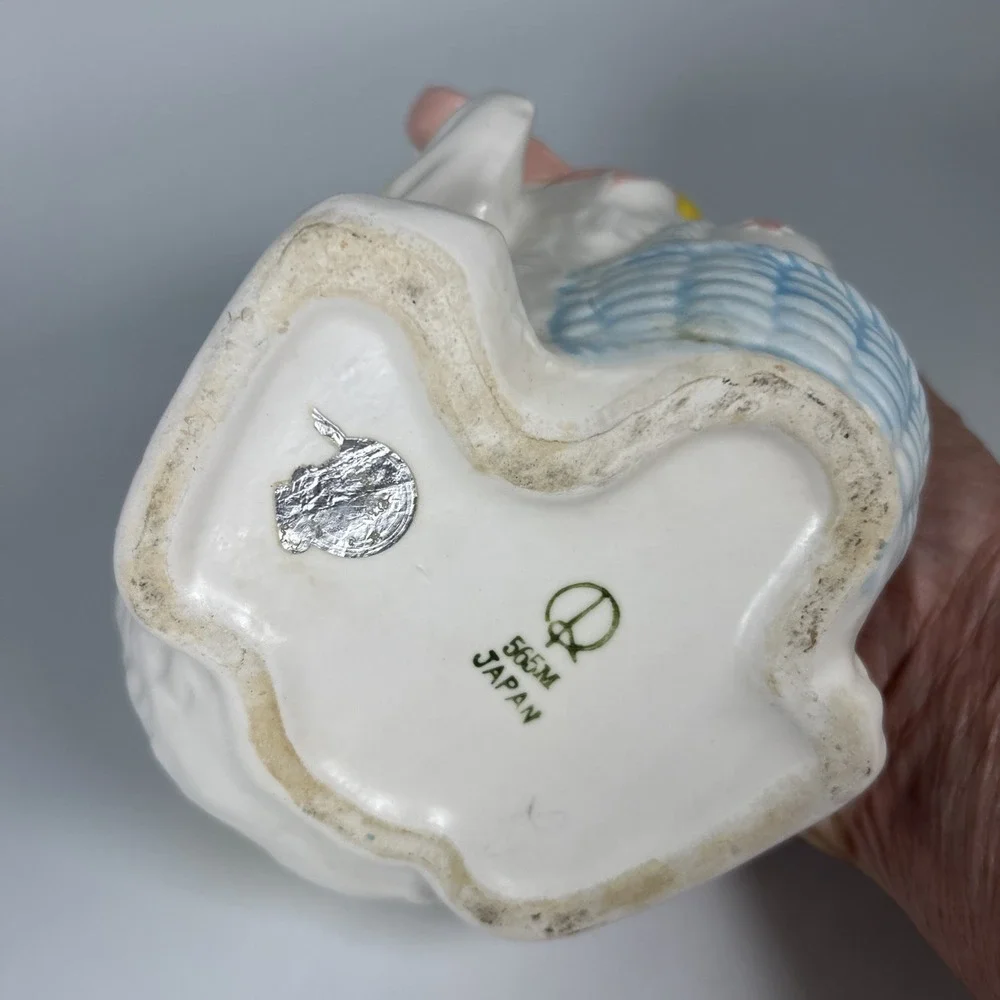 Vintage Mid Century Anthropomorphic Baby Duck Planter Japan 7x4 Repaired